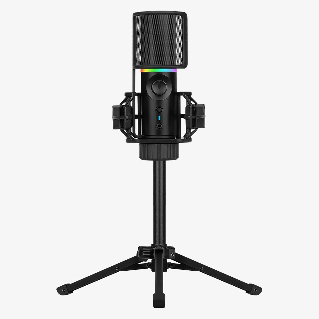 MICROFONO STREAMPLIFY + BRAZO MIC-48-RGB-MA-BK, USB